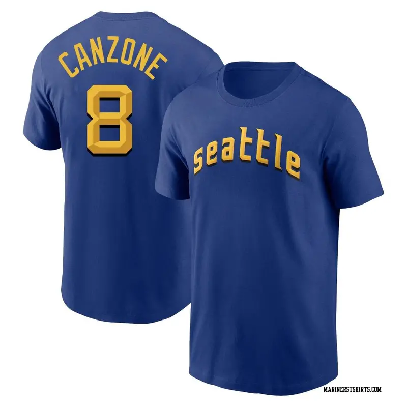 Women's Tino Martinez Seattle Mariners Roster Name & Number T-Shirt - Navy