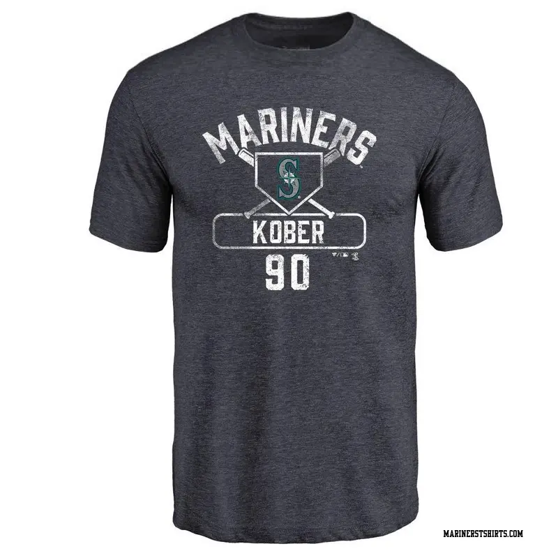 Women's Kyle Seager Seattle Mariners Backer Slim Fit T-Shirt - Ash