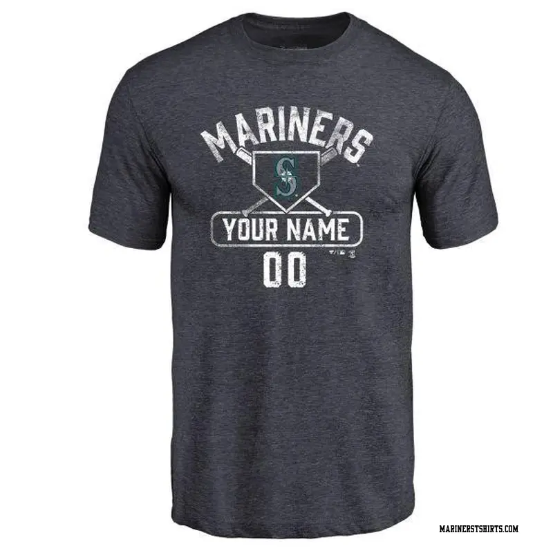 Men's Kyle Seager Seattle Mariners Backer Long Sleeve T-Shirt - Navy