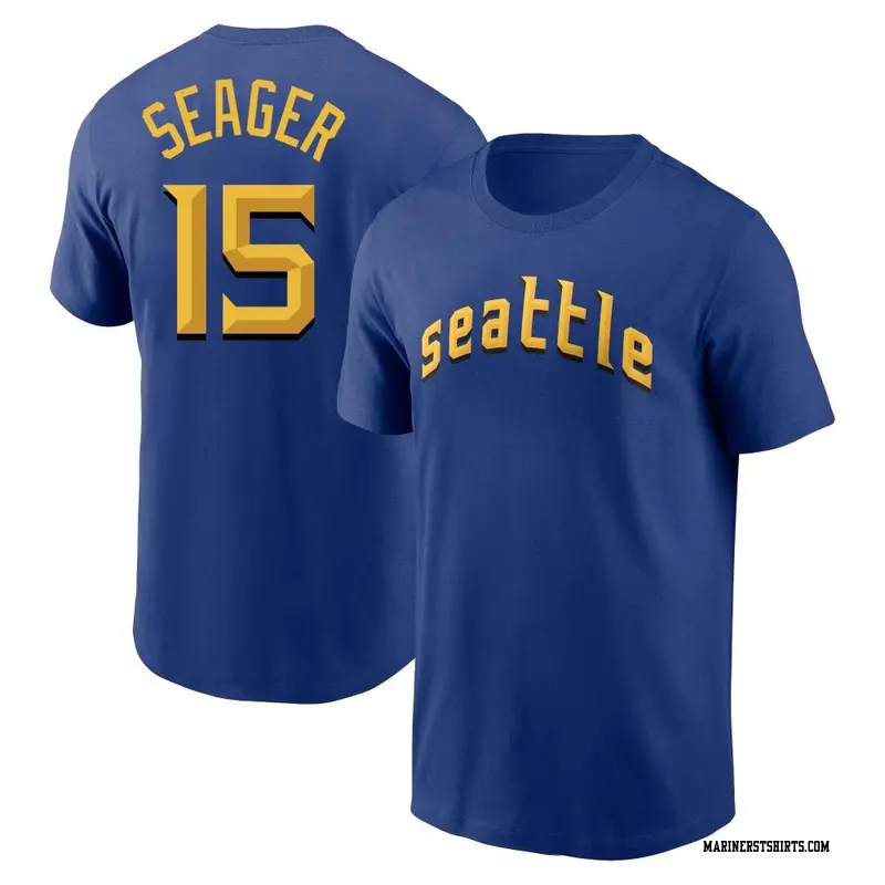 Women's Kyle Seager Seattle Mariners Backer Slim Fit T-Shirt - Ash